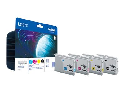 Brother LC970 Value Pack - 4-pack - black, yellow, cyan, magenta - original - ink cartridge_thumb