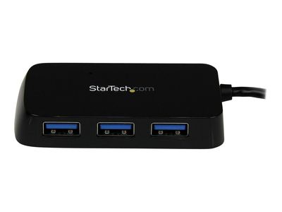 StarTech.com 4 Port USB 3.0 SuperSpeed Hub - Schwarz - Portabler externer Mini USB Hub mit eingebautem Kabel - Hub - 4 Anschlüsse_3