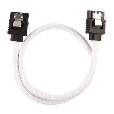 CORSAIR Premium Sleeved SATA Cable 2-pack - White_1
