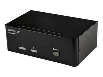 StarTech.com 2-Port DisplayPort KVM Switch - Dual-Monitor - 4K 60 - with Audio & USB Peripheral Support - DP 1.2 - USB Hub (SV231DPDDUA2) - KVM / audio / USB switch - 2 ports_1