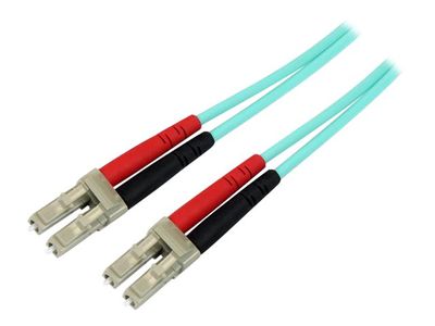 StarTech.com Aqua OM4 Duplex Multimode Fiber - 16 ft / 5m - 100 Gb - 50/125 - OM4 Fiber - LC to LC Fiber Patch Cable (450FBLCLC5) - network cable - 5 m - aqua_6