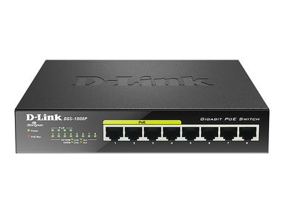 D-Link DGS 1008P - Switch - 8 Anschlüsse - unmanaged_thumb
