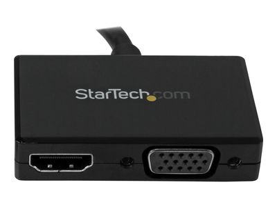 StarTech.com Reise A/V Adapter: 2-in-1 DisplayPort auf HDMI oder VGA Konverter - DP zu HDMI / VGA Adapter im kompakten Design - Videokonverter - Schwarz_3