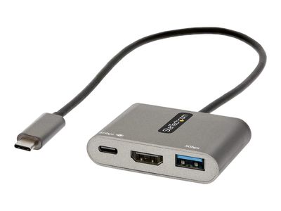 StarTech.com USB-C Multiport Adapter, USB-C auf HDMI 4K Anschluss, 100W PD, USB 3.0 Hub 5Gbit/s (1xTyp-C/ 1xA), USB-C zu HDMI Dock/Reiseadapter mit Stromversorgung, Laptop Dockingstation (CDP2HDUACP2) - Dockingstation - USB-C / Thunderbolt 3 / Thunderbolt_3