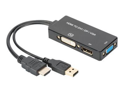 DIGITUS HDMI 3in1 Videokonverter - HDMI Typ A/HDMI Typ A/F + DVI-D(24+1)/F_thumb