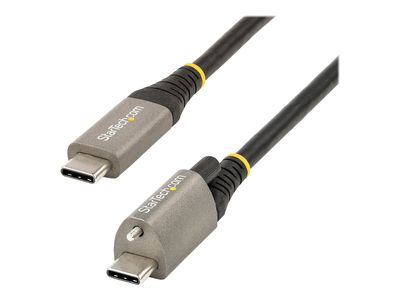 StarTech.com 50cm USB-C Kabel mit Oberseite Schraubensicherung 10Gbit/s - USB 3.1/3.2 Gen 2 Typ-C Kabel - 100W (5A) Power Delivery, DP-Alt-Mode, USB-C-Kabel zum Laden/Synchronisieren (USB31CCTLKV50CM) - USB Typ-C-Kabel - 24 pin USB-C zu 24 pin USB-C - 50_thumb