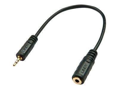 Cable Lindy Audioadapterkabel 2.5mm M/3.5mm F 0,2m_2