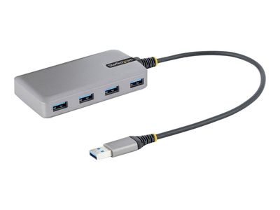 StarTech.com 4-Port USB Hub, USB 3.0 5Gbps, Bus Powered, USB-A to 4x USB-A Hub with Optional Auxiliary Power Input, Portable Desktop/Laptop USB Hub with 1ft (30cm) Attached Cable - USB Expansion Hub (5G4AB-USB-A-HUB) - Hub - 4 Anschlüsse_thumb