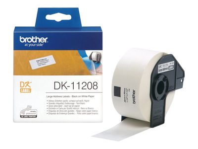 Brother address labels DK-11208 - 90 mm - Black to White_2