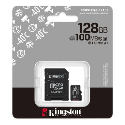 Card Kingston Ind. MicroSD +ADP 128GB pSLC_2