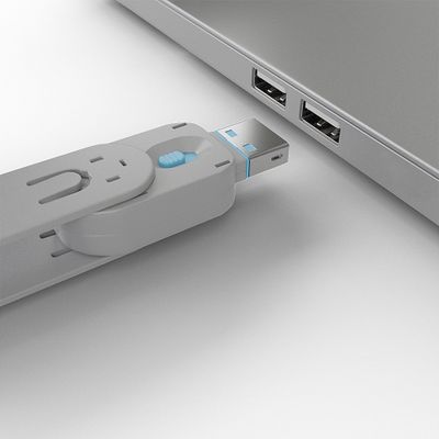 Lindy 40452 Schnittstellenblockierung Schnittstellenblockierung + Schlüssel USB Typ-A Blau Acrylnitril-Butadien-Styrol (ABS) 5 Stück(e)_3