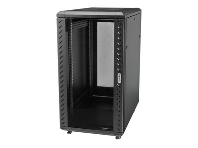 StarTech.com 25U Network Rack Cabinet on Wheels - 36in Deep - Portable 19in 4 Post Network Rack Enclosure for Data & IT Computer Equipment w/ Casters (RK2536BKF) - rack - 25U_thumb