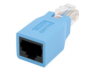 StarTech.com Cisco Console Rollover Adapter for RJ45 Ethernet Cable - Network adapter cable - RJ-45 (M) to RJ-45 (F) - blue - ROLLOVER - network adapter cable - blue_2