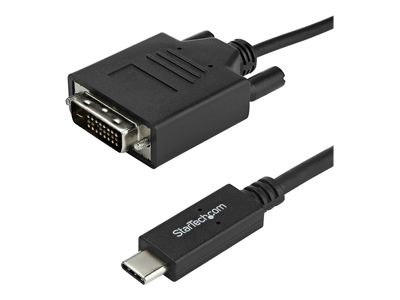 StarTech.com 3.3 ft / 1 m USB-C to DVI Cable - USB Type-C Video Adapter Cable - 1920 x 1200 - Black (CDP2DVIMM1MB) - external video adapter_thumb