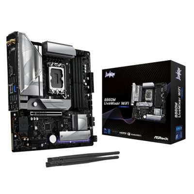ASRock B860M LiveMixer WiFi - motherboard - micro ATX - LGA1851 Socket - B860_thumb