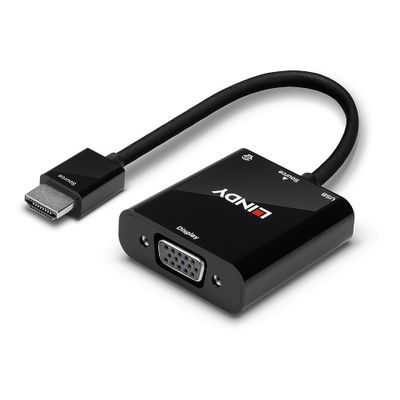 Lindy 38285 Videokabel-Adapter 0,1 m HDMI Typ A (Standard) VGA (D-Sub) Schwarz_5