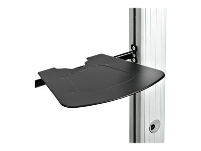 StarTech.com Dual TV Cart for 37-60in VESA TVs up to 110lb (50kg) each, Height Adjustable TV Mount, Mobile Display Cart w/ Webcam & Equipment Shelves, Lockable Casters, TV Cart on Wheels - Rolling TV Stand (STNDMTVDUO) cart - for 2 monitors / curved monit_12