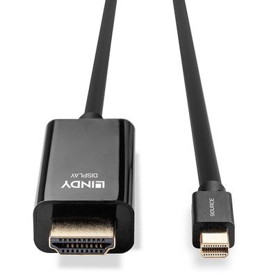 Lindy 36928 Videokabel-Adapter 3 m Mini DisplayPort HDMI Typ A (Standard) Schwarz_4