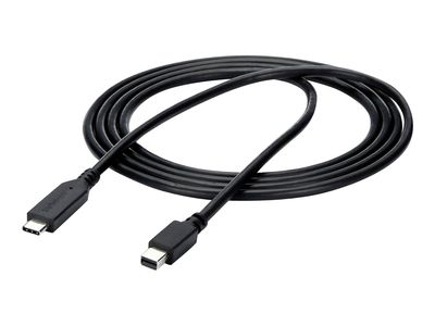 StarTech.com 6ft / 2m USB-C to Mini DisplayPort Cable - 4K 60Hz - Black - USB 3.1 Type C to mDP Adapter (CDP2MDPMM6B) - external video adapter - STM32F072CBU6 - black_1