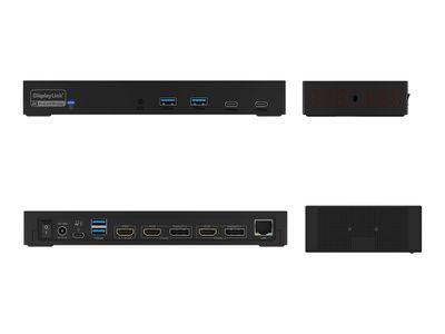 ICY BOX IB-DK2246AC - docking station - USB-C 3.2 Gen 2 / Thunderbolt 3 / Thunderbolt 4 - 3 x HDMI, 2 x DP - 1GbE_2