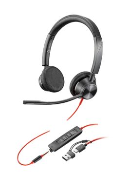 HP Poly Blackwire 3325 USB-C Stereo-Headset + 3.5-mm-Stecker + USB-C/A-Adapter_thumb