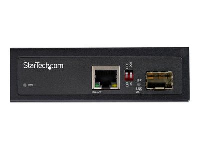 StarTech.com Industrial Media Converter - 1 Gbit/s Medienkonverter LWL Kupfer - Singlemode-/Multimode Glasfaser auf Kupfer Netzwerk - 12-56 V DC - IP-30/-40&deg;C bis 75&deg;C (IMC1GSFP) - Medienkonverter - 10Mb LAN, 100Mb LAN, 1GbE_2