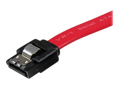 StarTech.com 12in Latching SATA Cable - SATA cable - Serial ATA 150/300/600 - SATA (R) to SATA (R) - 1 ft - latched - red - LSATA12 - SATA cable - 30 cm_3
