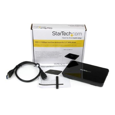 StarTech.com USB 3.1 (10Gbps) Tool-free Enclosure for 2.5" SATA Drives - Ultra-fast, Portable Data Storage - Lightweight Plastic (S251BPU313) - storage enclosure - SATA 6Gb/s - USB 3.1 (Gen 2)_5