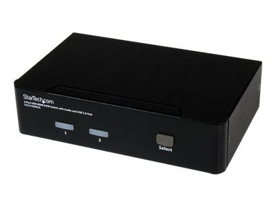StarTech.com 2 Port USB HDMI KVM Switch with Audio and USB 2.0 Hub - 1080p (1920 x 1200), Hotkey Support - Dual Port Keyboard Video Monitor Switch (SV231HDMIUA) - KVM / audio / USB switch - 2 ports_1