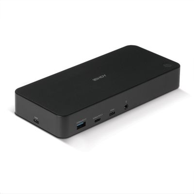 Lindy 43366 laptop-dockingstation & portreplikator Andocken USB 3.2 Gen 2 (3.1 Gen 2) Type-C Schwarz_thumb