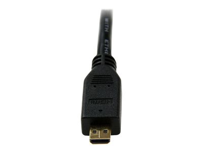 StarTech.com 2m High Speed HDMI Cable with Ethernet HDMI to HDMI Micro - HDMI with Ethernet cable - 2 m_3
