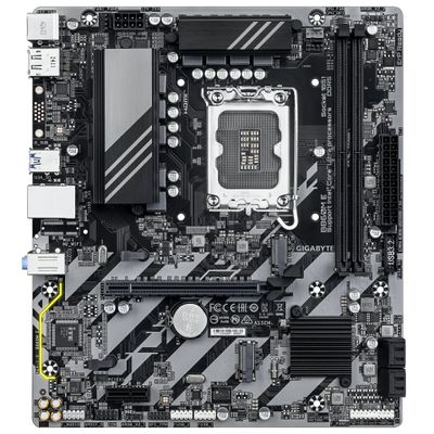 GIGABYTE B860M E Mainboard - Intel Core Ultra Series CPUs, 4+1+2 Phasen VRM, bis zu 8800MHz DDR5 (O.C), 2xPCIe 4.0 M.2, 1GbE LAN, USB 3.2 Gen 1_2