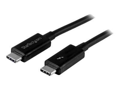 StarTech.com 20Gbps Thunderbolt 3 Cable - 6.6ft/2m - Black - 4K 60Hz - Certified TB3 USB-C to USB-C Charger Cord w/ 100W Power Delivery (TBLT3MM2M) - Thunderbolt cable - 2 m_3