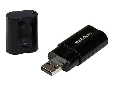 StarTech.com USB Sound Card - 3.5mm Audio Adapter - External Sound Card - Black - External Sound Card (ICUSBAUDIOB) - sound card_1