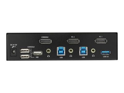 StarTech.com 2 Port DisplayPort KVM Switch, 4K 60Hz, Single Display, Dual Port UHD DP 1.2 USB KVM Switch with Integrated USB 3.0 Hub and Audio, Dell, HP, Apple, Lenovo, TAA Compliant - Keyboard/Video/Mouse Switch (SV231DPU34K) - KVM / audio / USB switch -_4