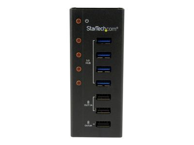 StarTech.com 4 Port USB 3.0 Hub plus 3 Ladeanschlüsse (2x 1A & 1x 2A) - Metallgehäuse zur Wandmontage - Hub - 4 Anschlüsse_2