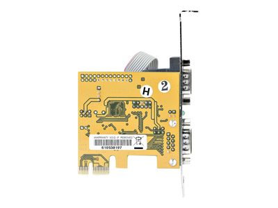 StarTech.com 2-Port PCI Express Serial Card, Dual Port PCIe to RS232 (DB9) Serial Interface Card, 16C1050 UART, Standard or Low Profile Brackets, COM Retention, For Windows & Linux - PCIe to Dual DB9 Card (21050-PC-SERIAL-CARD) - Serieller Adapter - PCIe_9
