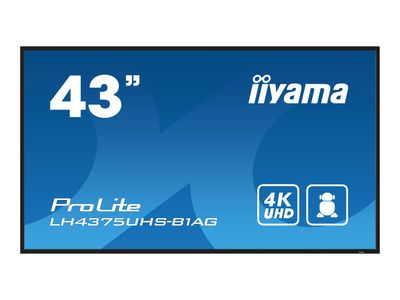 iiyama ProLite LH4375UHS-B1AG 109 cm (43") Klasse (108 cm (42.5") sichtbar) LCD-Display mit LED-Hintergrundbeleuchtung - 4K - für Digital Signage_1