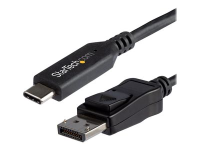 StarTech.com 6ft/1.8m USB C to Displayport 1.4 Cable Adapter - 4K/5K/8K USB Type C to DP 1.4 Monitor Video Converter Cable - HDR/HBR3/DSC - external video adapter - black_thumb