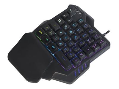 LogiLink RGB One Hand Gaming Keyboard - Black_2