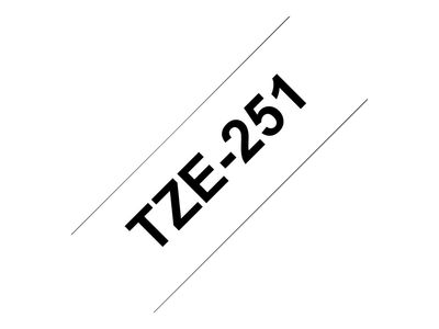 Brother TZE251 - 24 mm - Schwarz auf Weiß_2
