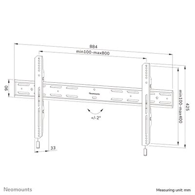 Neomounts WL30S-850BL18 TV mount wall 43-86" - fixed - lockable - fast installation_20