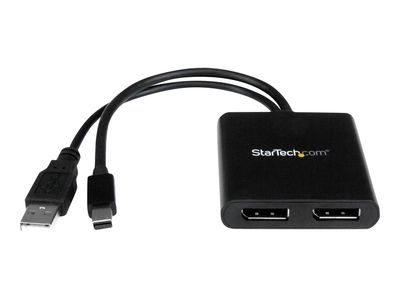 StarTech.com Mini DisplayPort MST Hub - Mini DisplayPort to DisplayPort Multi Monitor Splitter - MST Hub mDP 1.2 to 2x DP (MSTMDP122DP) - video splitter - 2 ports_1