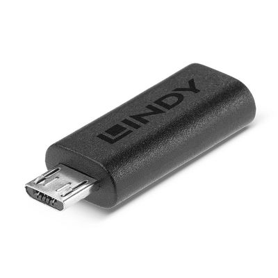 Lindy USB-Adapter 41903 - USB-C Kupplung / Micro-USB Typ B Stecker_thumb