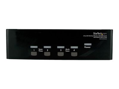 StarTech.com 4 Port DVI KVM USB Switch - 4-fach DVI Umschalter mit USB Hub - KVM-/Audio-/USB-Switch - 4 Anschlüsse_1