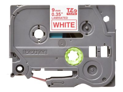 Brother laminated tape TZe-222 - Red on white_2