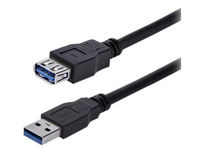 StarTech.com 1m USB 3.0 Verlängerungskabel - USB 3 Typ A Kabel Verlängerung - Stecker/ Buchse - Schwarz - USB-Verlängerungskabel - USB Typ A bis USB Typ A - 1 m_1