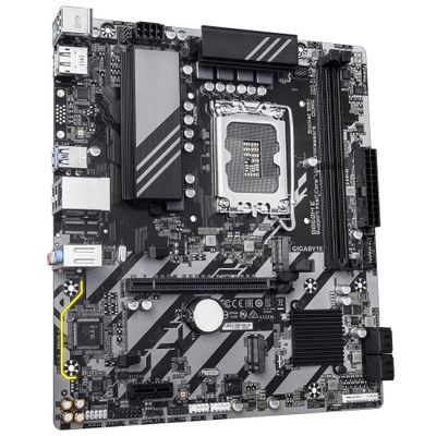 GIGABYTE B860M E Mainboard - Intel Core Ultra Series CPUs, 4+1+2 Phasen VRM, bis zu 8800MHz DDR5 (O.C), 2xPCIe 4.0 M.2, 1GbE LAN, USB 3.2 Gen 1_3