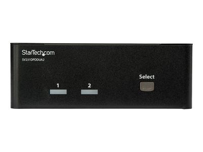 StarTech.com 2-Port DisplayPort KVM Switch - Dual-Monitor - 4K 60 - with Audio & USB Peripheral Support - DP 1.2 - USB Hub (SV231DPDDUA2) - KVM / audio / USB switch - 2 ports_2