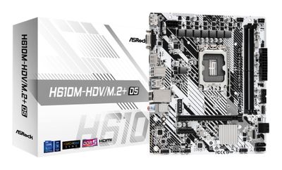 ASRock Mainboard H610M-HDV/M.2+ D5 - Micro ATX - Socket LGA1700 - Intel H610_thumb